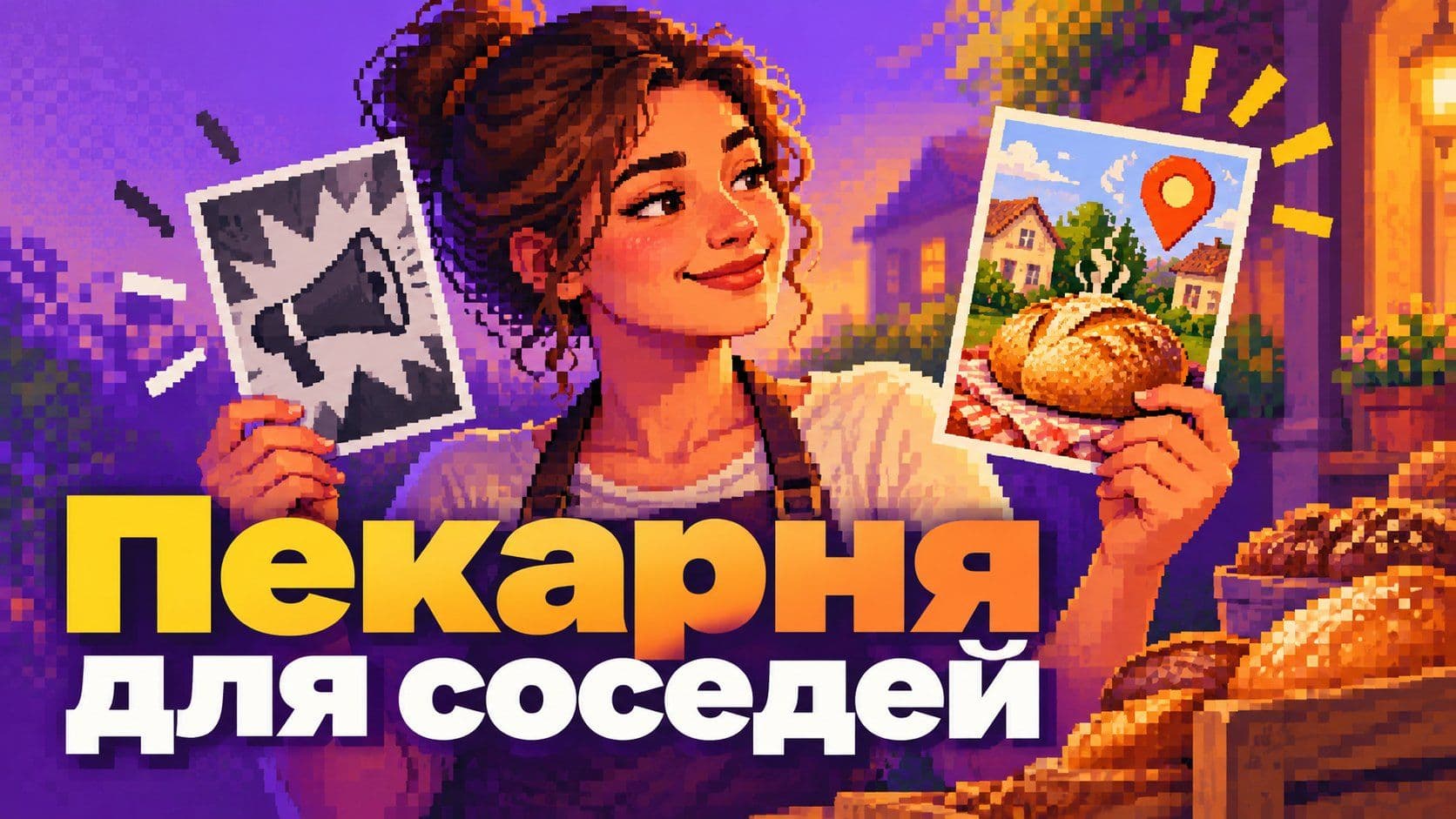Алиса, реклама для пекарни: шаблон против текста для соседей