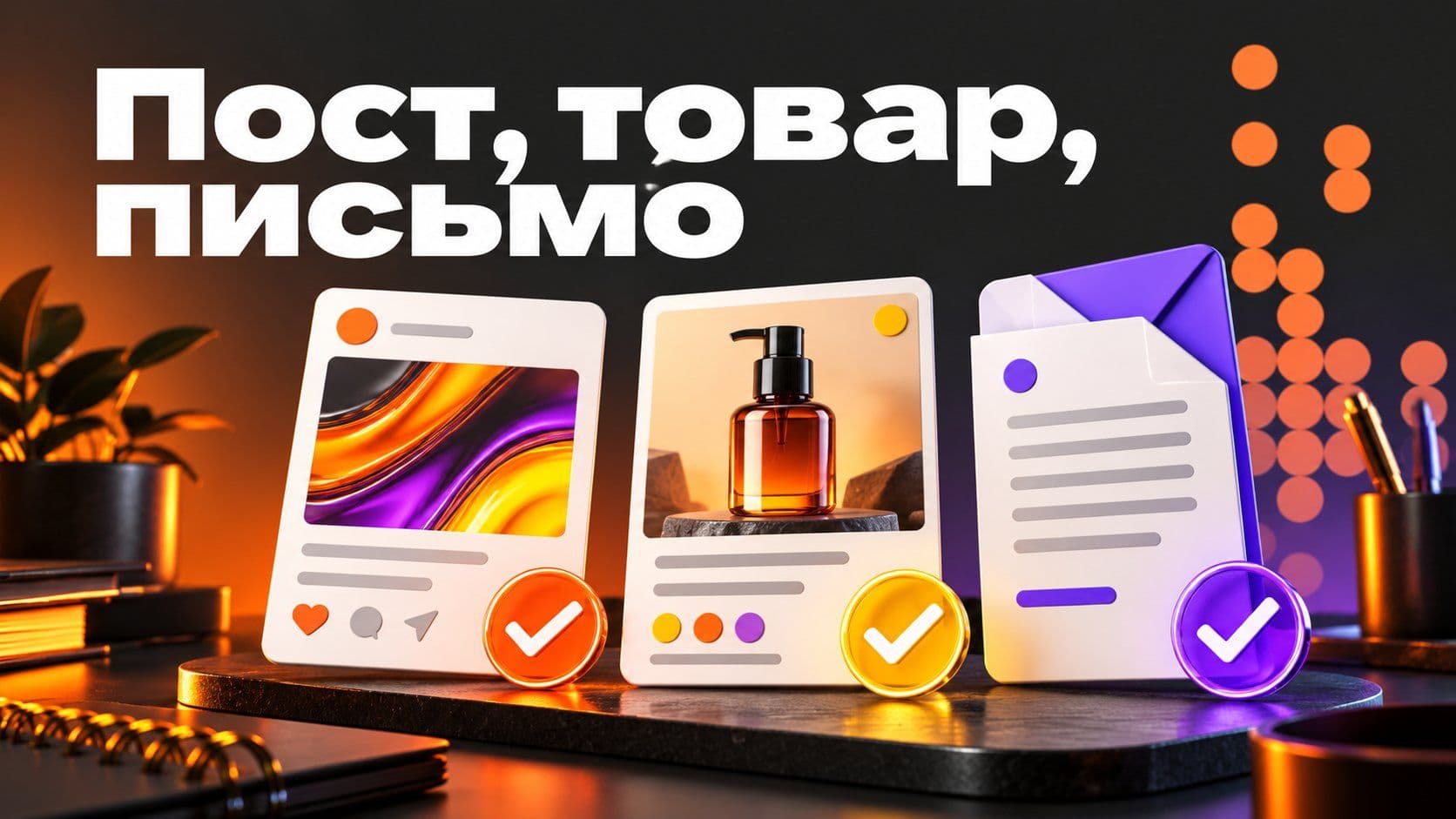 Алиса, напиши текст: пост, описание товара и письмо в LibraChat