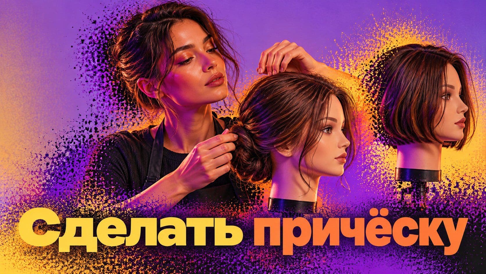 Как сделать причёску: низкий пучок на весь день и аккуратный короткий боб