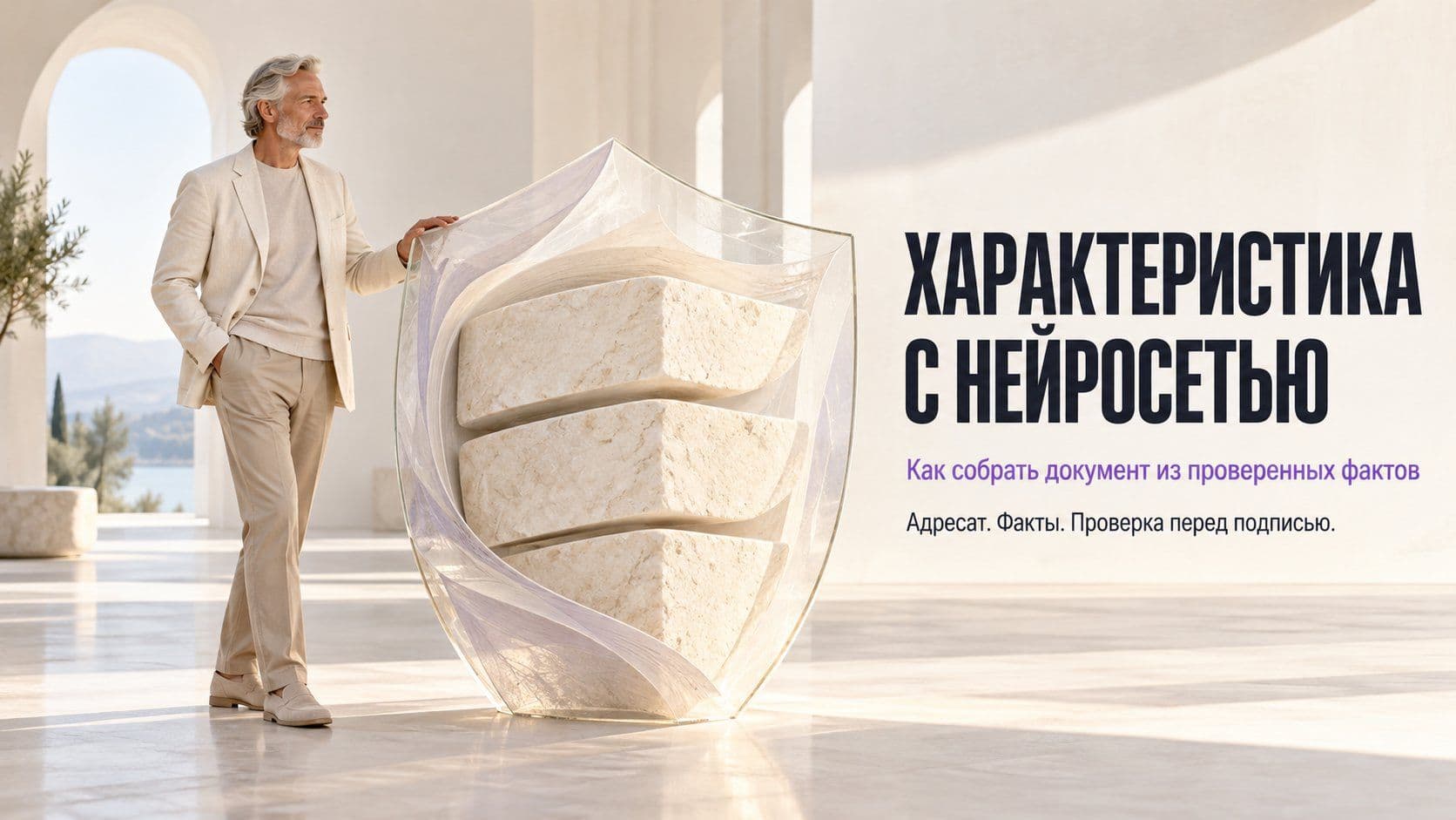 Характеристика с помощью нейросети: работодателю, к награде, в школу