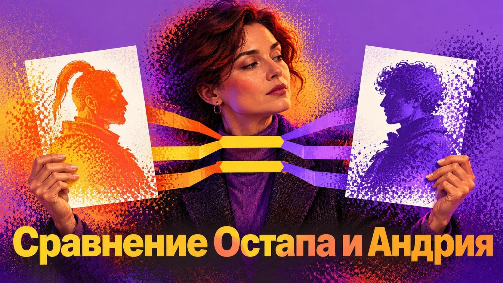 Составить сравнительную характеристику Остапа и Андрия: две ошибки